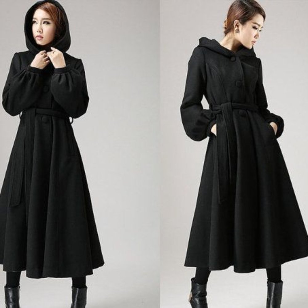 Beautiful Handmade Full Length Lined Wool Coat